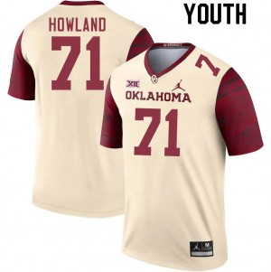 Youth Logan Howland Cream OU College Football #71 Jersey 831813-439
