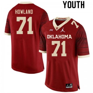 Youth Logan Howland Retro Oklahoma Sooners College Football #71 Jersey 210394-914