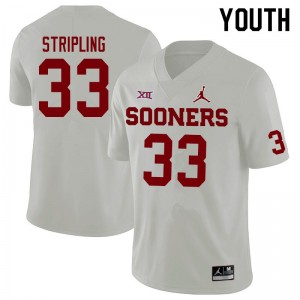 Youth Marcus Stripling White Oklahoma Sooners Jordan Brand College Football #33 Jersey 241135-759