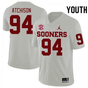 Youth Mari Atchison White OU 2024 SEC Conference College Football #94 Jersey 182866-993