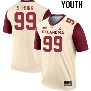 Youth Markus Strong Cream OU College Football #99 Jersey 281925-472