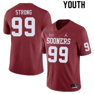 Youth Markus Strong Crimson Sooners College Football #99 Jersey 988715-231