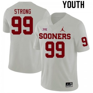 Youth Markus Strong White Sooners College Football #99 Jersey 194034-566