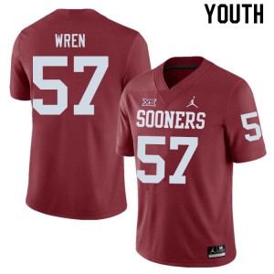 Youth Maureese Wren Crimson OU Sooners College Football #57 Jersey 502570-852
