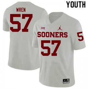 Youth Maureese Wren White Sooners College Football #57 Jersey 180983-980