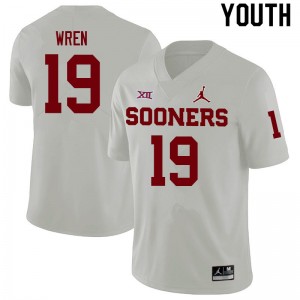 Youth Maureese Wren White OU College Football #19 Jersey 392122-642