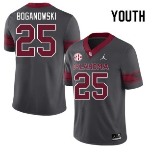 Youth Michael Boganowski Charcoal Oklahoma 2024 SEC Conference #25 Jersey 984779-345