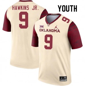 Youth Michael Hawkins Jr. Cream Sooners College Football #9 Jersey 174034-375