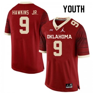 Youth Michael Hawkins Jr. Retro Oklahoma College Football #9 Jersey 958157-925