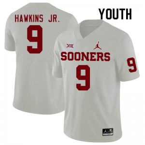 Youth Michael Hawkins Jr. White OU Sooners College Football #9 Jersey 292065-959