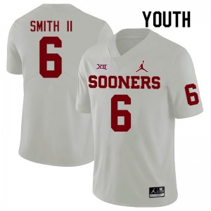 Youth Nigel Smith II White Oklahoma College Football #6 Jersey 117375-935