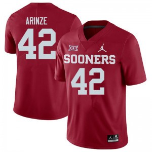 Youth Noah Arinze Crimson Sooners College Football #42 Jersey 354518-720