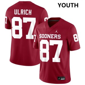 Youth Jacob Ulrich Crimson Oklahoma Sooners College Football #87 Jersey 881266-943