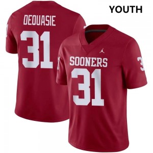 Youth Reed DeQuasie Crimson Sooners College Football #31 Jerseys 192293-690