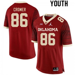 Youth Patrick Cromer Retro OU Sooners College Football #86 Jersey 401069-449