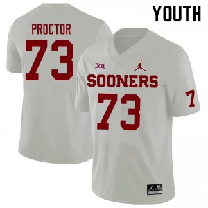 Youth R.J. Proctor White Oklahoma Sooners Jordan Brand College Football #73 Jersey 889415-721