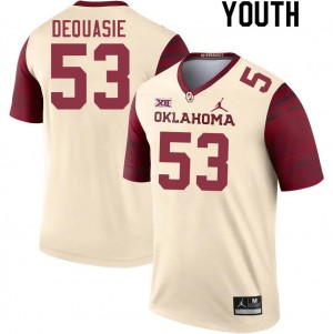 Youth Reed DeQuasie Cream OU Sooners College Football #53 Jersey 950433-150