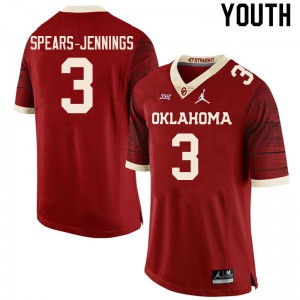 Youth Robert Spears-Jennings Retro Sooners College Football #3 Jersey 317129-747