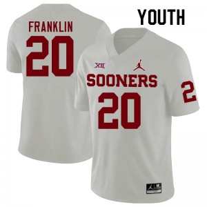 Youth Sam Franklin White Sooners College Football #20 Jersey 873860-713