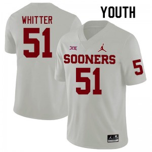 Youth Shane Whitter White Oklahoma College Football #51 Jersey 842766-877
