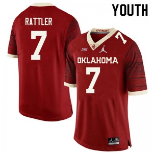 Youth Spencer Rattler Retro Oklahoma Jordan Brand College Football #7 Jersey 478505-525