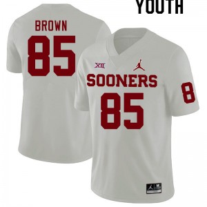 Youth Trey Brown White OU College Football #85 Jersey 549258-403