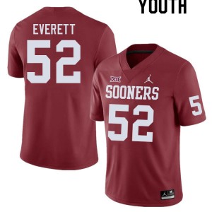 Youth Troy Everett Crimson Oklahoma Sooners College Football #52 Jersey 149920-457