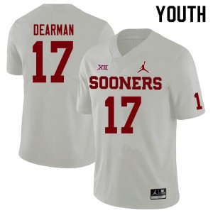 Youth Ty DeArman White OU Jordan Brand College Football #17 Jersey 902904-138
