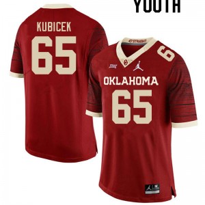 Youth Ty Kubicek Retro OU Sooners College Football #65 Jersey 939749-919