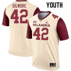 Youth Wyatt Gilmore Cream OU College Football #42 Jersey 691704-683