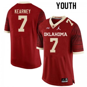 Youth Zion Kearney Retro Sooners College Football #7 Jersey 877004-154