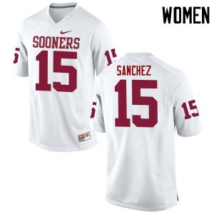 Women Zack Sanchez White Oklahoma Sooners College Football #15 Jersey 211070-270