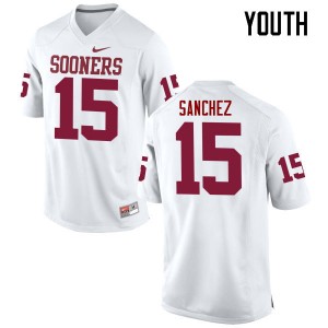 Youth Zack Sanchez White OU Sooners College Football #15 Jersey 679771-795