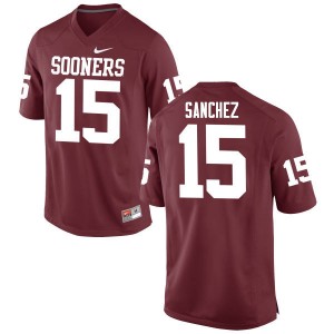Men Zack Sanchez Crimson Oklahoma College Football #15 Jersey 487228-637