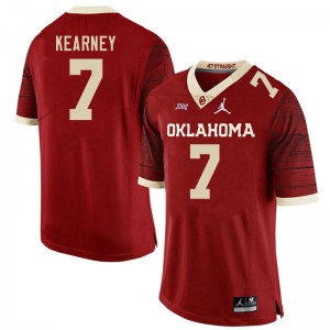 Men Zion Kearney Retro Oklahoma College Football #7 Jersey 397065-606